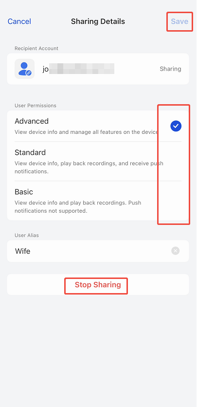 sharing details