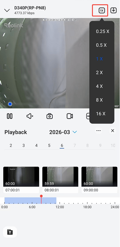 playback speed on app