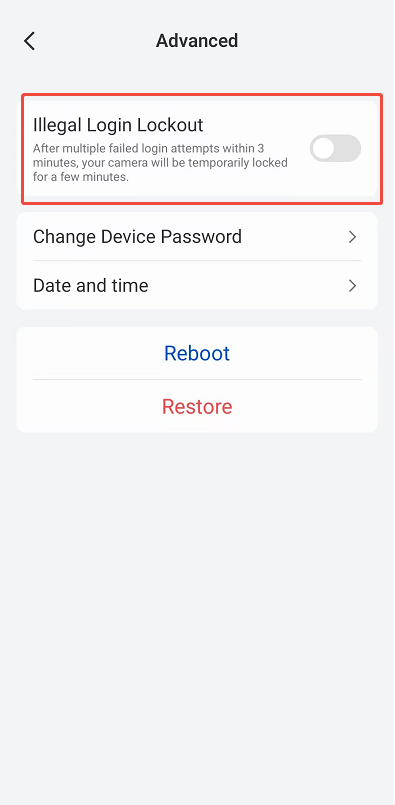 illegal login lockout