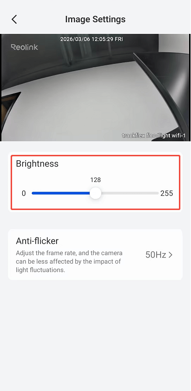 brightness on app