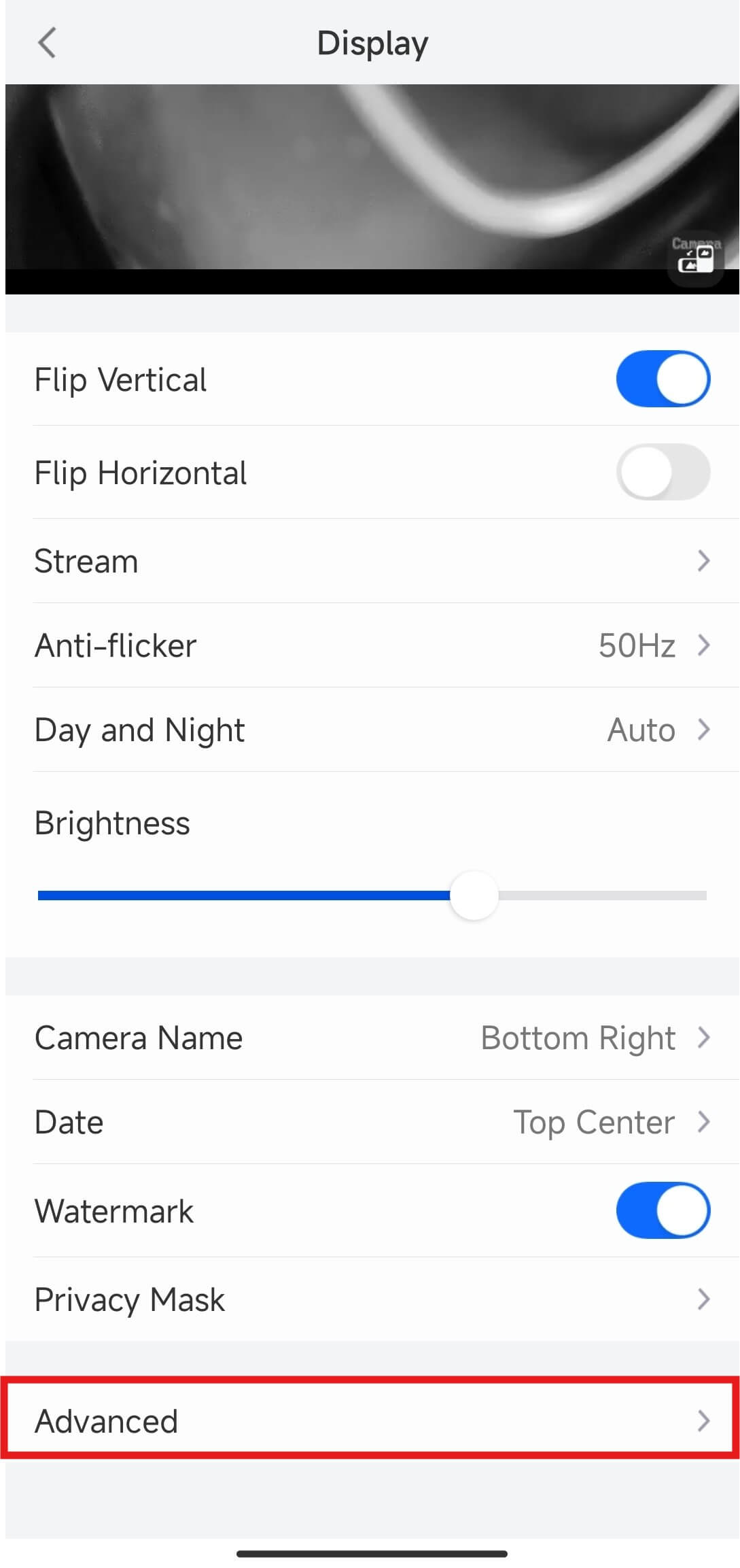 Display settings