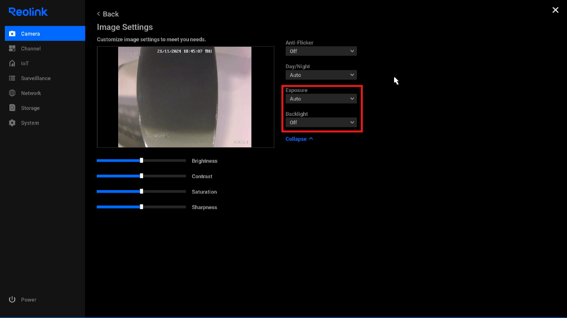 exposure and backlight