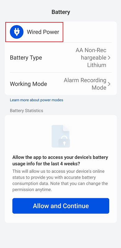 wired power