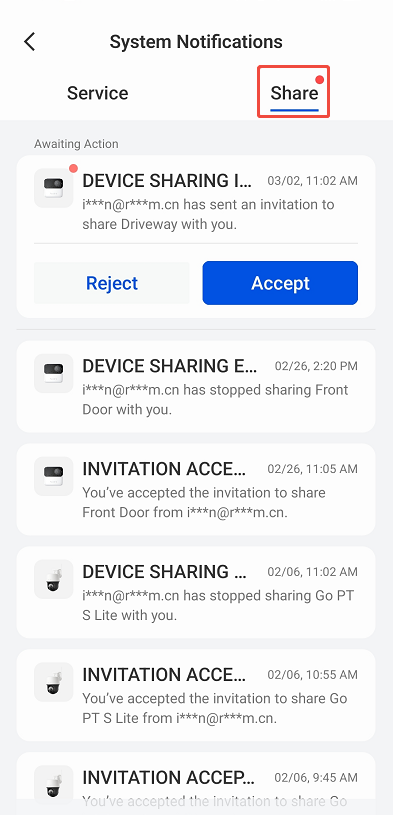 share info