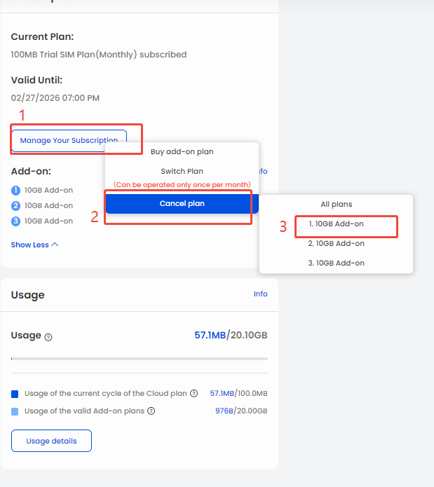 cancel reolink add on plan