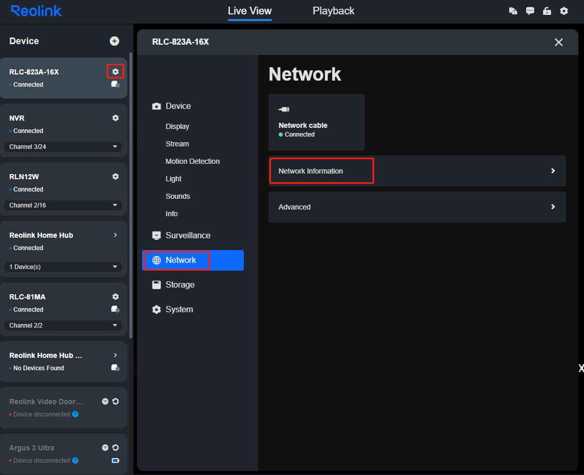 the network information