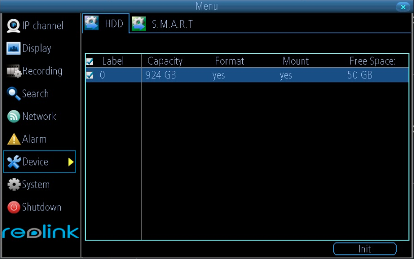 format hdd on poe nvr