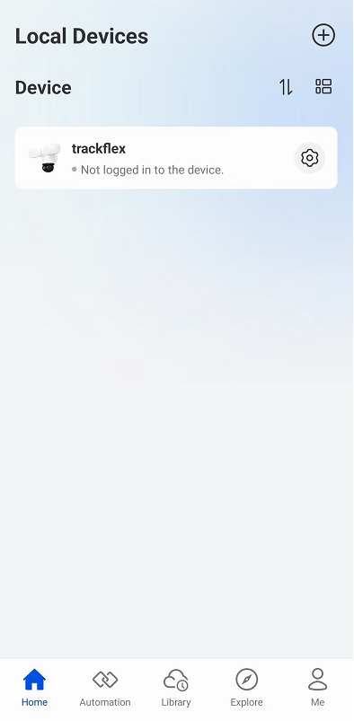 not logged in to the device