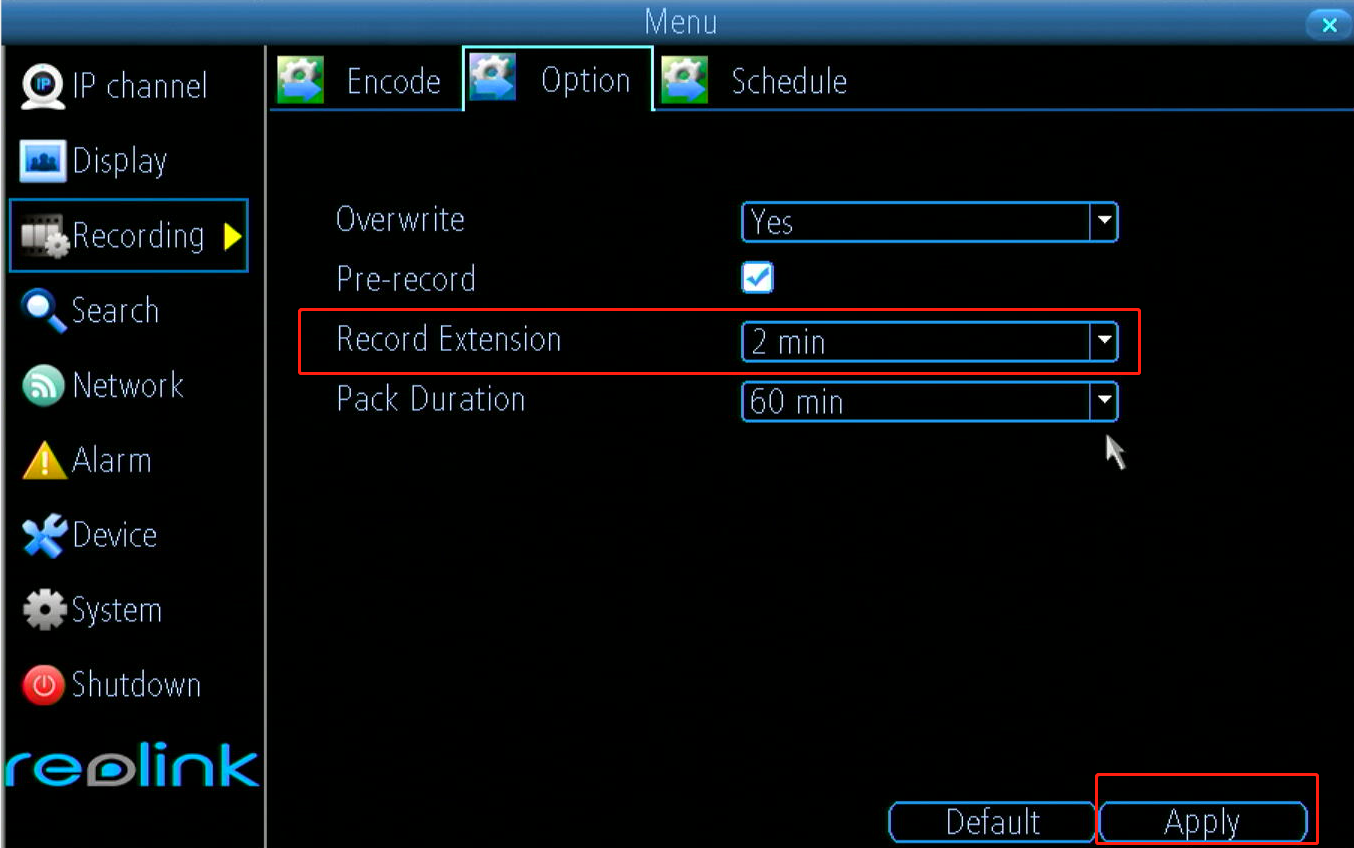 post motion recording