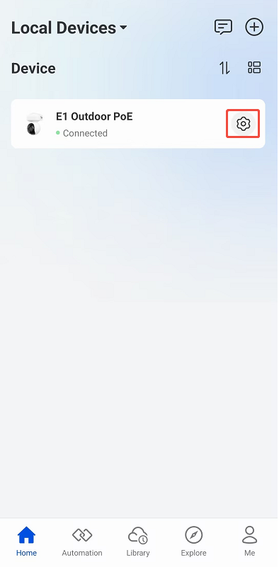 e1 outdoor poe settings