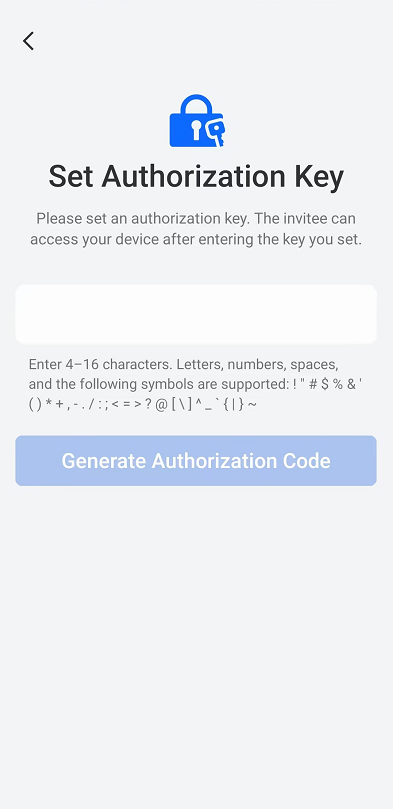 set authorization key