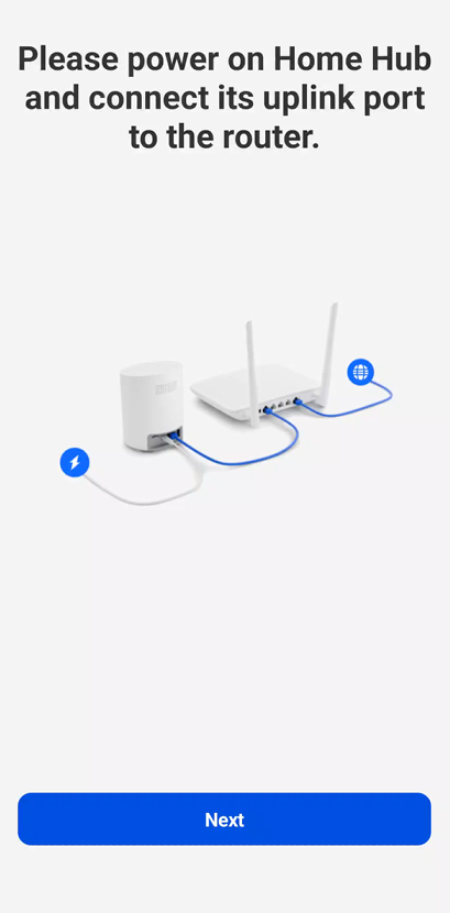 power on and connect the Hub