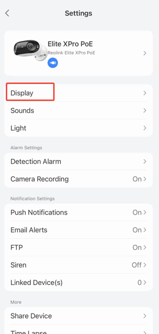 Display Settings