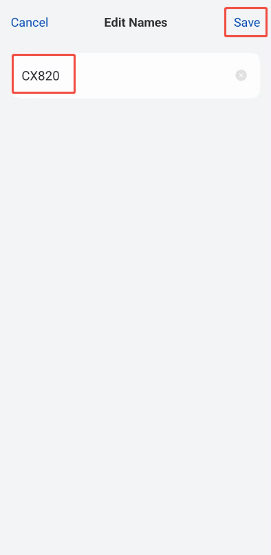 change name and save