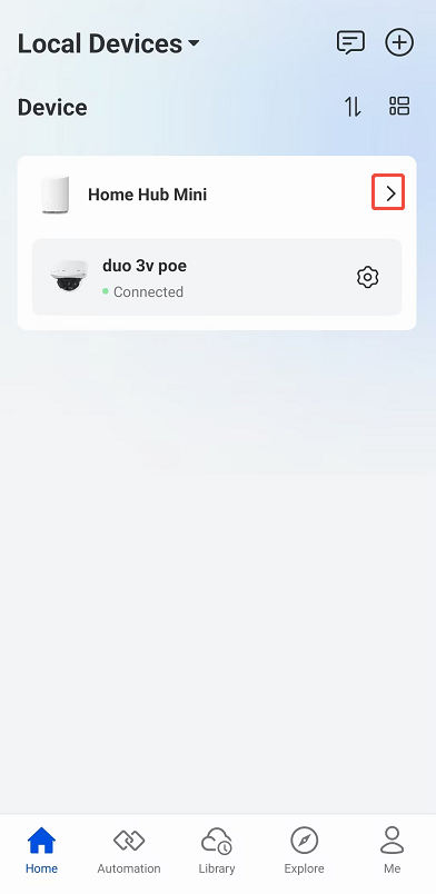 hub mini enter settings