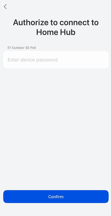 Enter Camera Password
