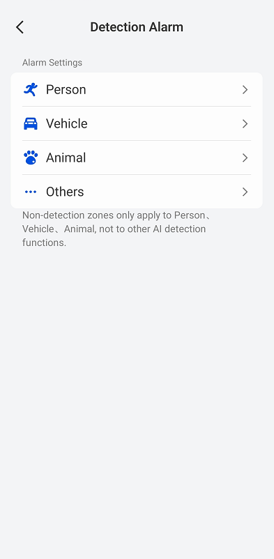 alarm settings