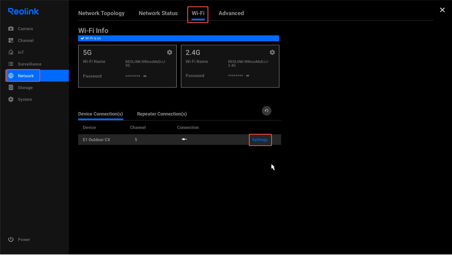 wifi settings