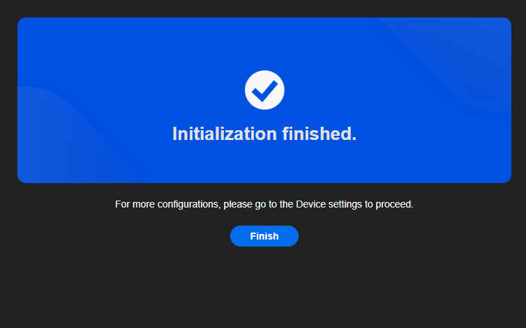 initialization finished