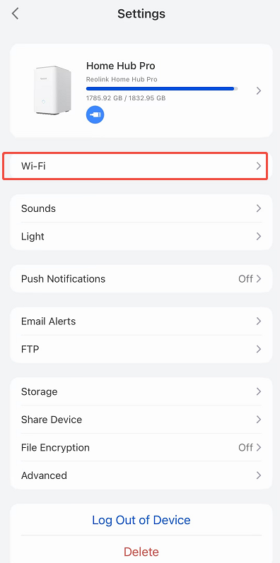 wifi settings
