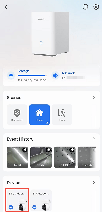 go to camera settings