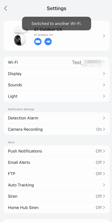 changed wifi successfully
