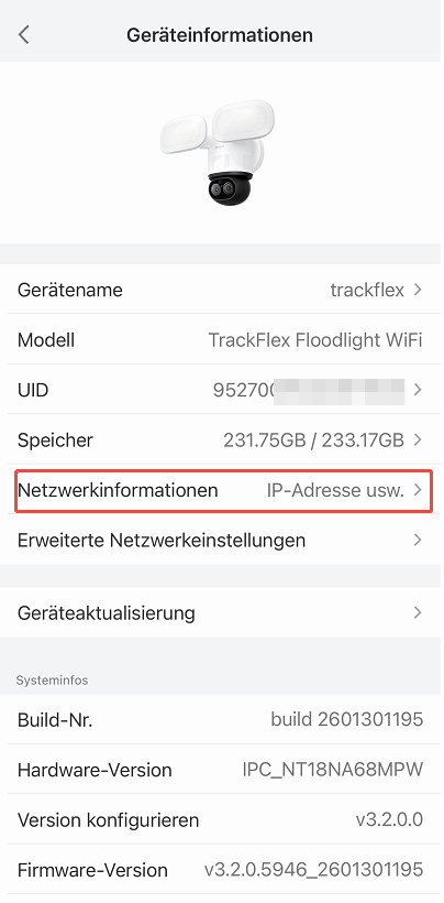 device info