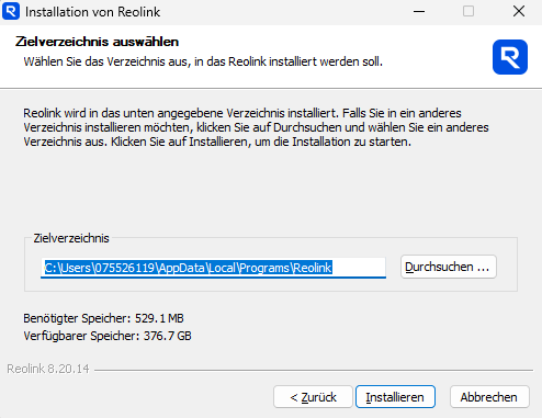 choose install location
