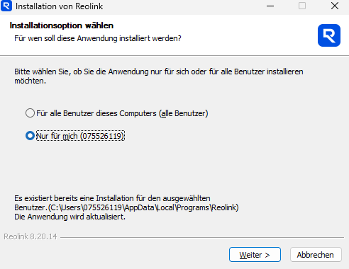 choose installation options
