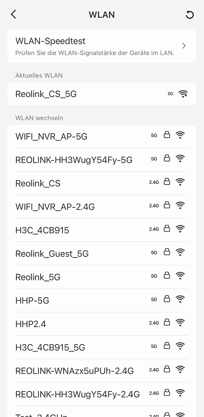 Select a WiFi network