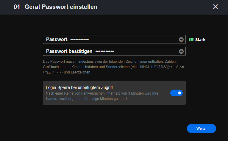 create device password