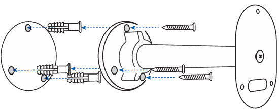 Mount the bracket with screws