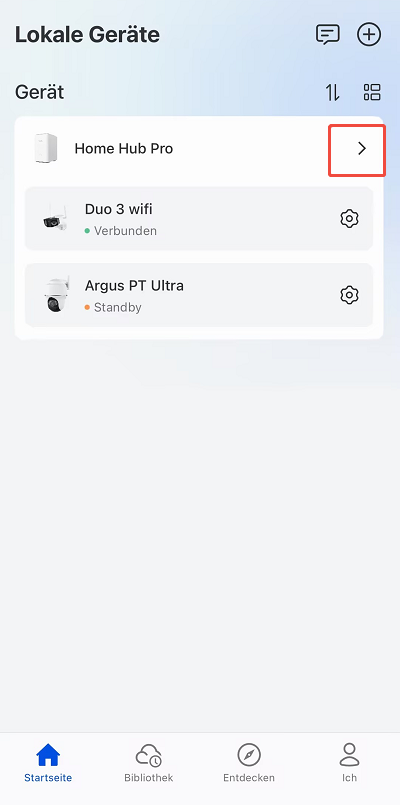 home hub settings