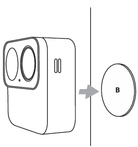 place the camera on the magnetic plate