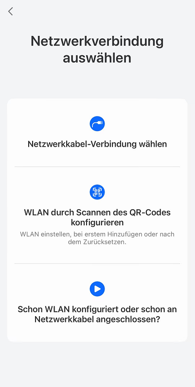 choose WiFi connection