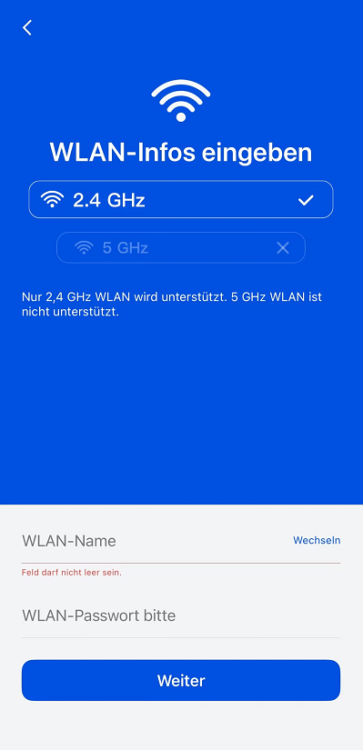 enter WiFi info