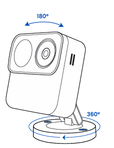 Adjust the angle of the magnetic mount and camera