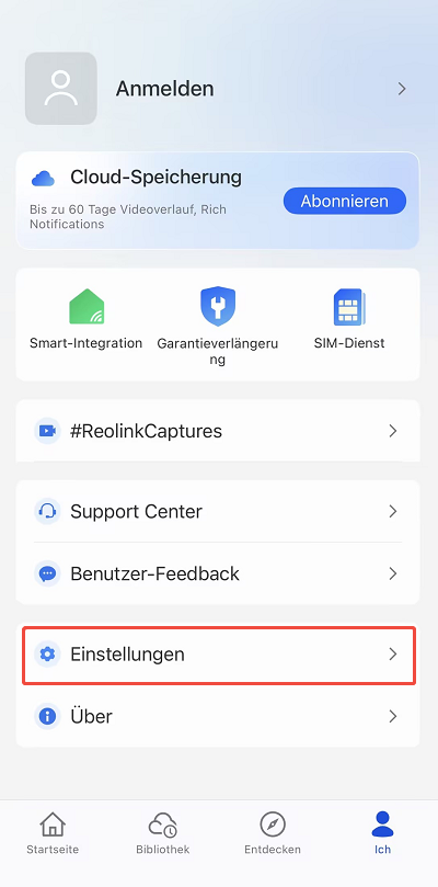 app settings