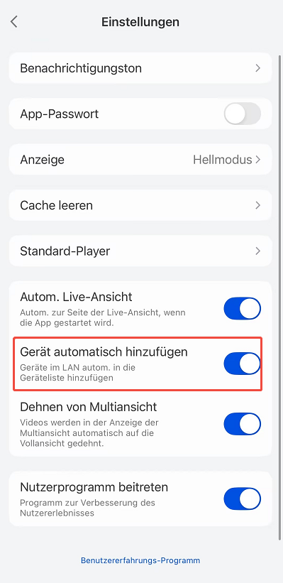 add device auto