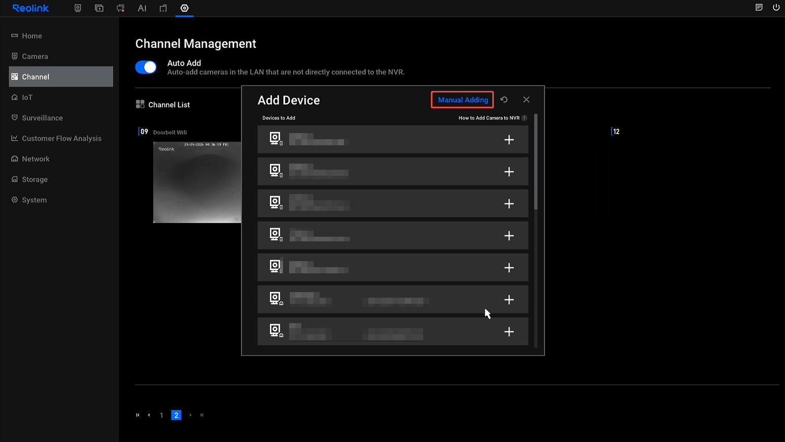 manually adding