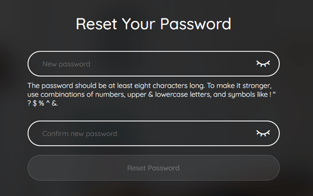 reset password