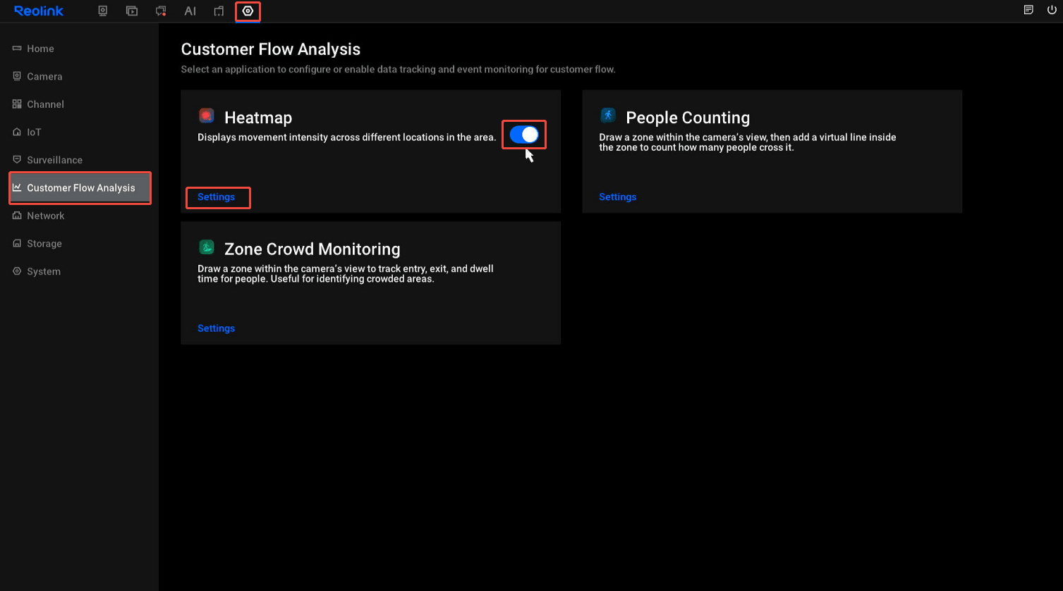 heatmap settings