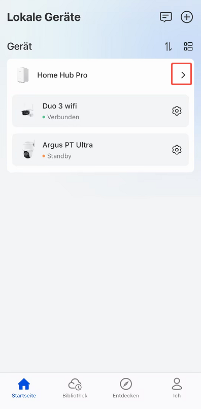 go to the home hub