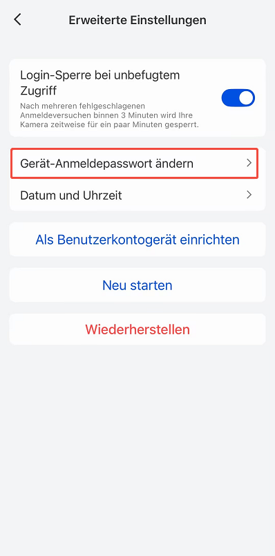 change device password