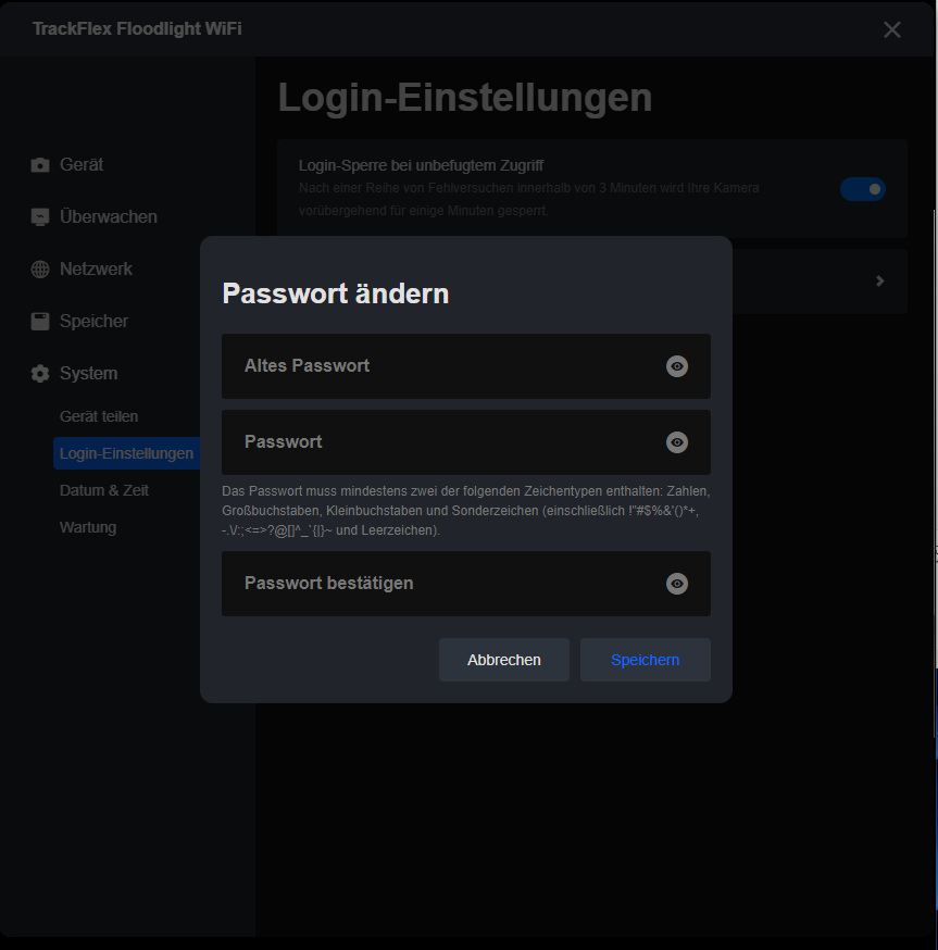 client creat password