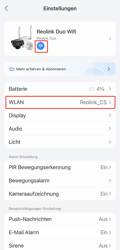 wifi settings page
