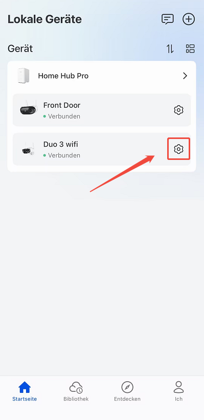homehub camera settings