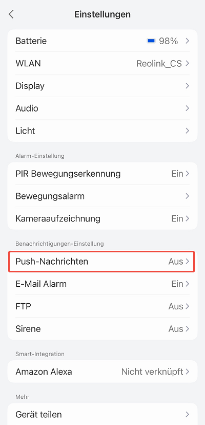 select push notifications