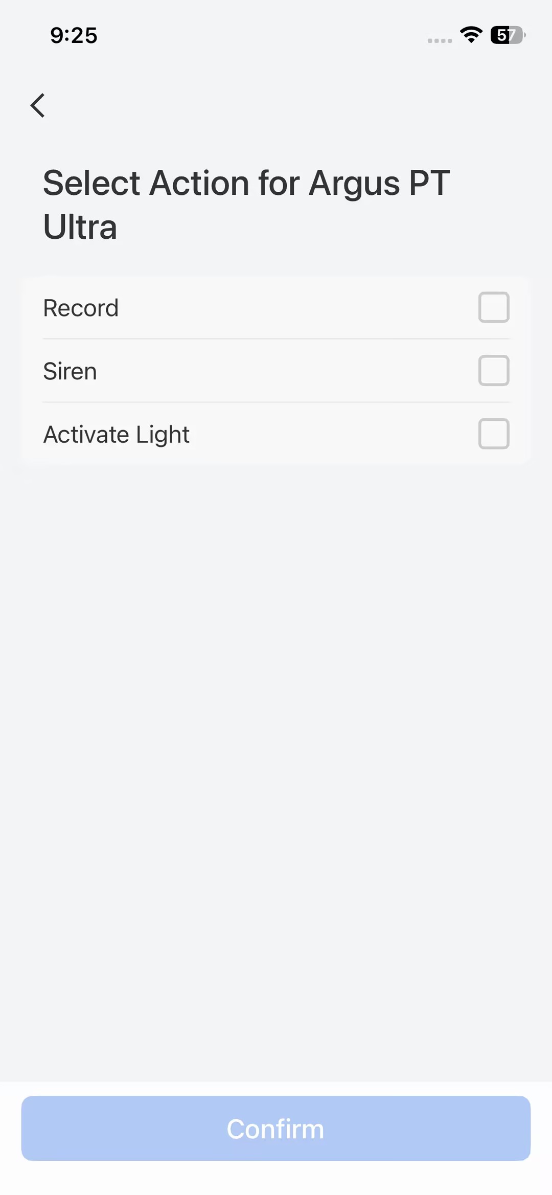 select action for argus pt ultra