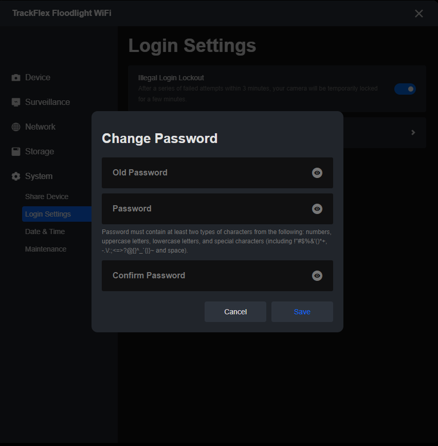 client creat password